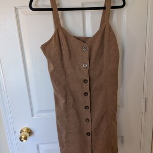 Brown Button-Down Dress